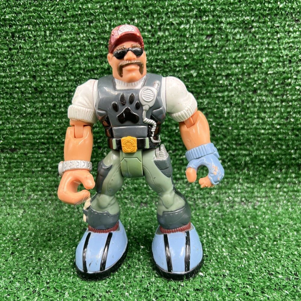 Mattel Fisher Price‎ Rescue Heroes BILL BARKER K9 Police 1999 Action Figure 6.5"